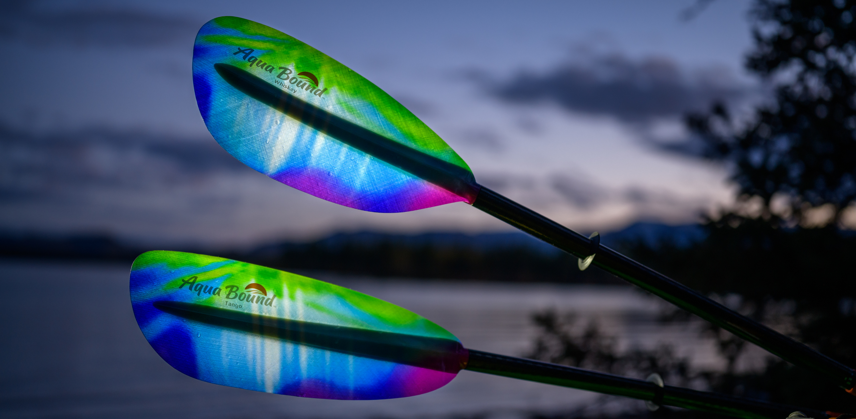 New Whiskey and Tango Kayak Paddle Color: Northern Lights