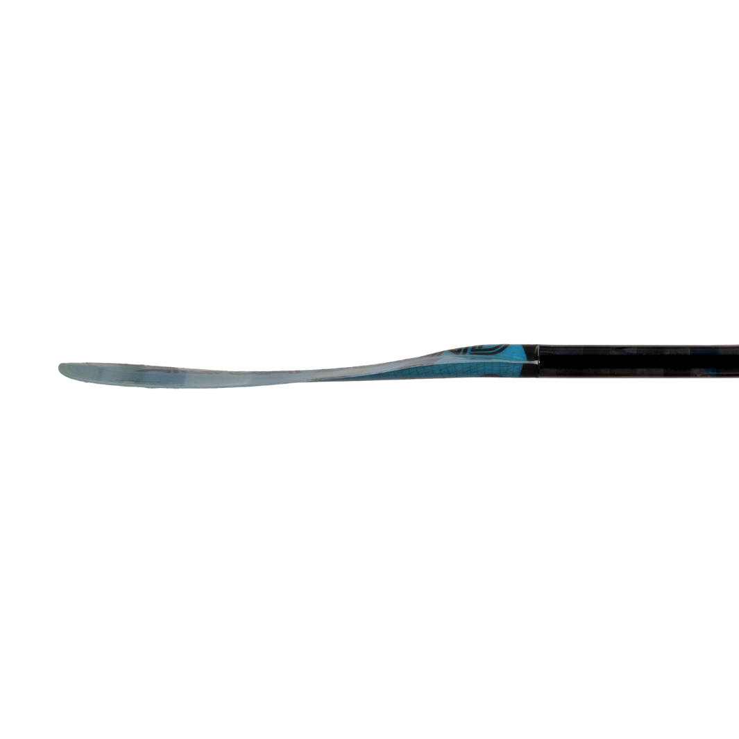 New aqua bound whitewater kayak paddle, Left Blade, side profile blade thickness of Aerial Major fiberglass In A 1-Piece straight Shaft