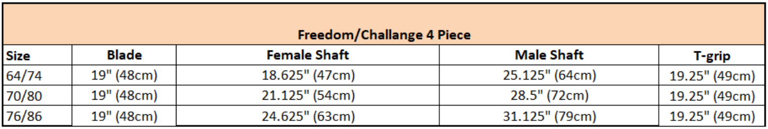 Freedom 85 4-Piece Stand-Up Paddle