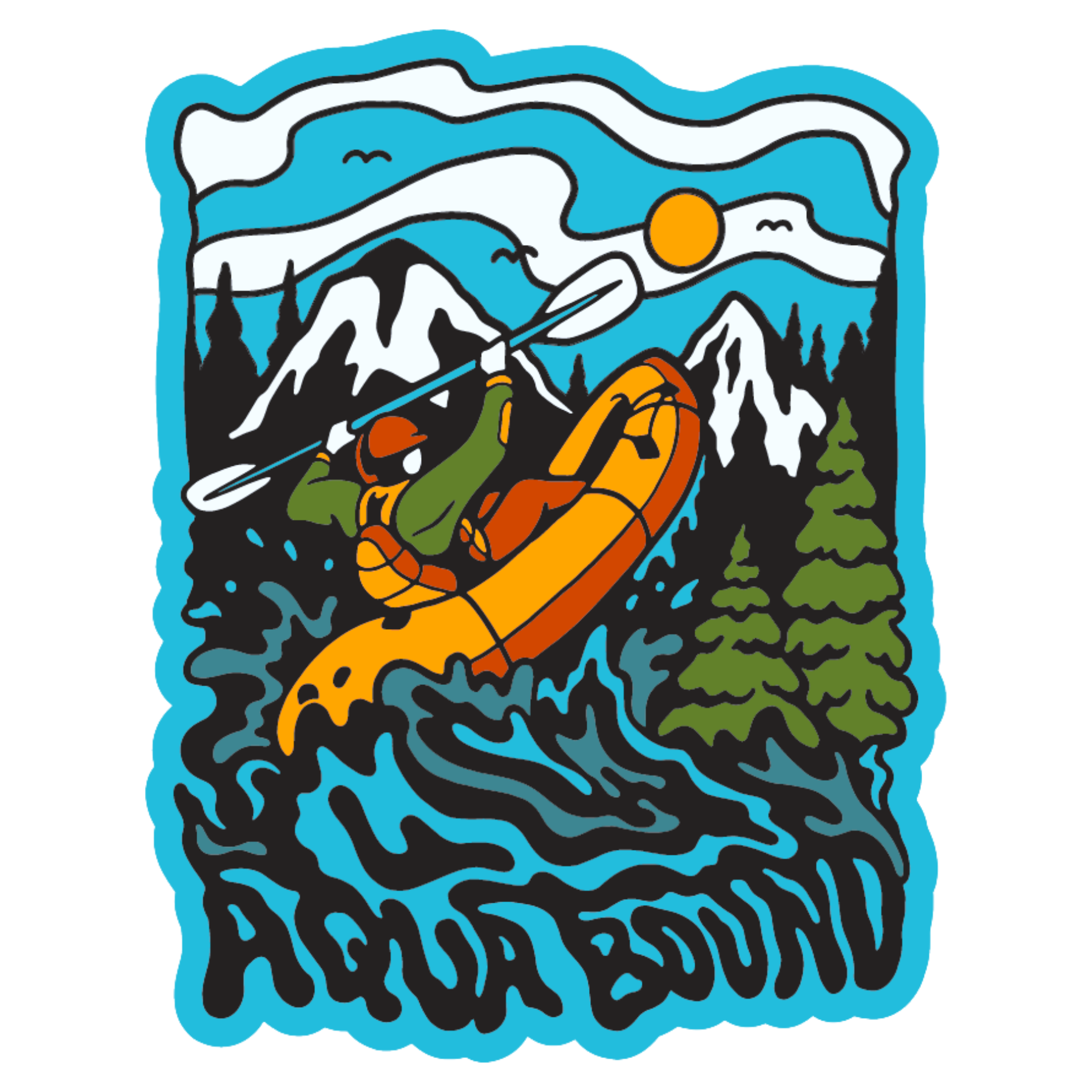 Breaking Waves Packrafting Sticker