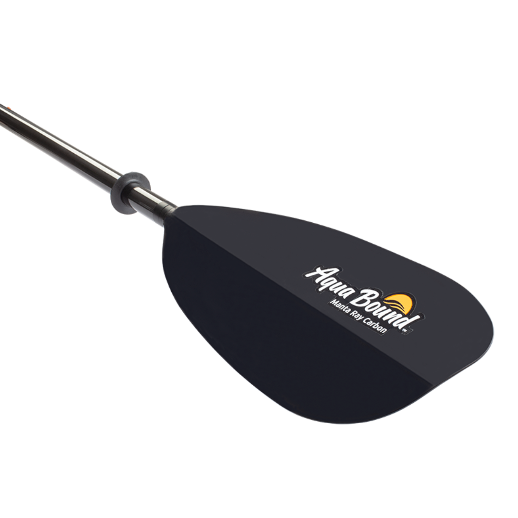 manta ray carbon 2-piece posi-lok kayak paddle blade angled