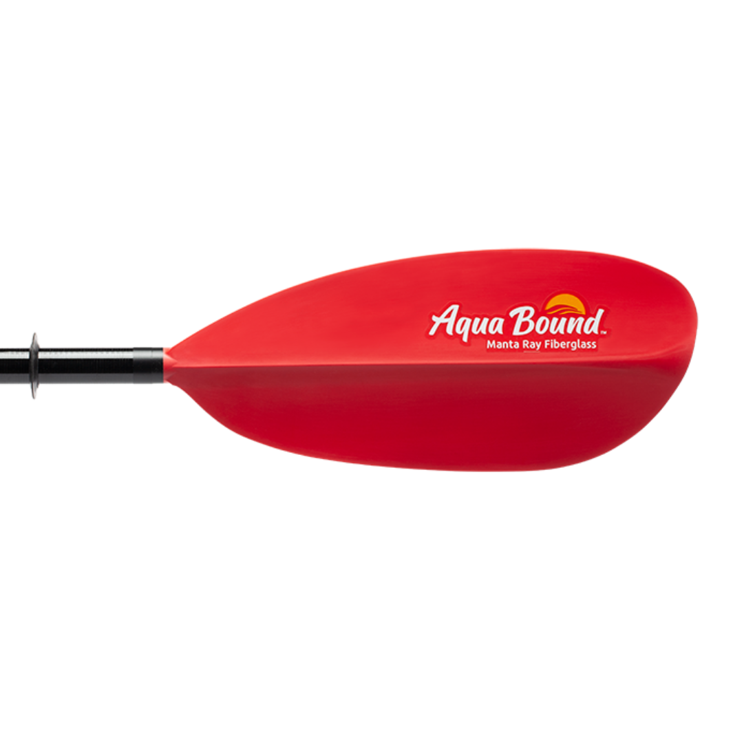 manta ray fiberglass 2-piece snap button sunset red right blade#color_sunset-red
