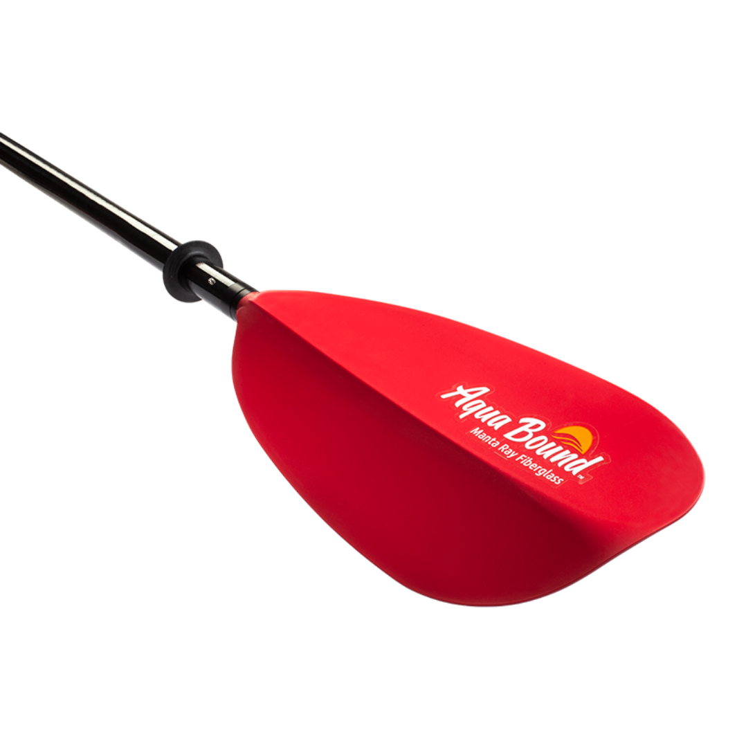 manta ray fiberglass 4-piece snap button sunset red blade angled#color_sunset-red