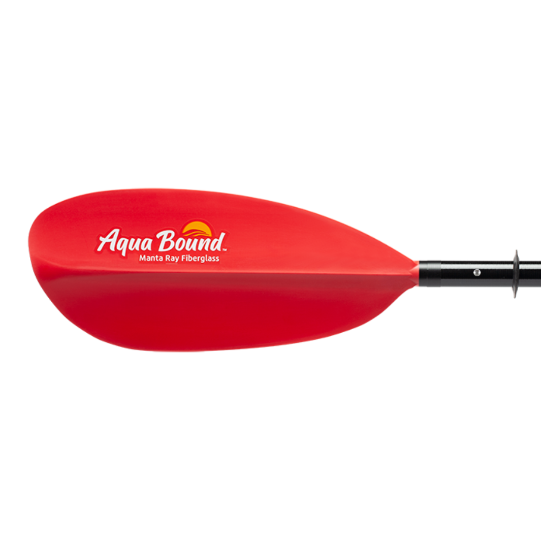 manta ray fiberglass 4-piece snap button sunset red left blade#color_sunset-red