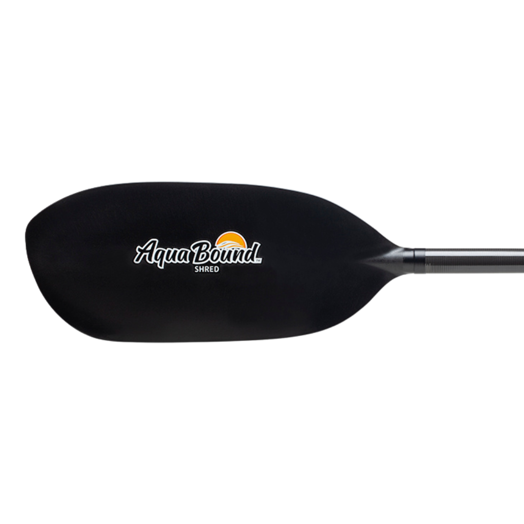 shred carbon 1-piece kayak paddle left blade front