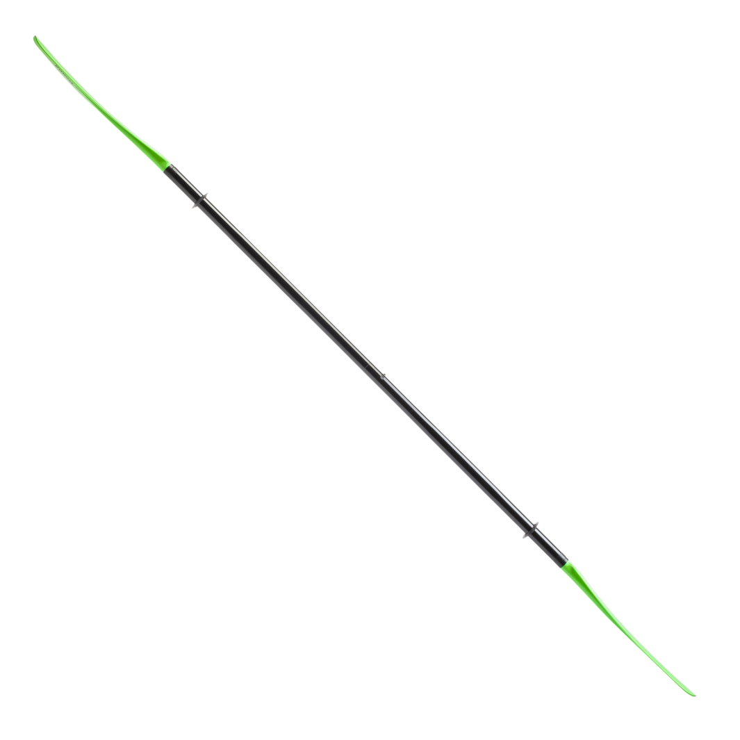 sting ray fiberglass 2-piece snap button electric green full paddle profile#color_electric-green