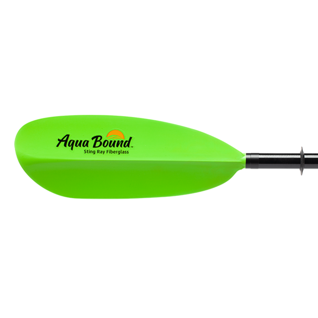 sting ray fiberglass 2-piece snap button electric green left blade#color_electric-green