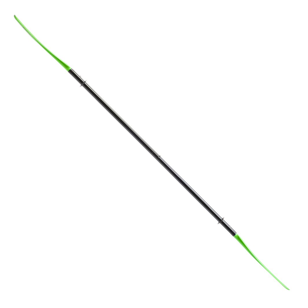 sting ray fiberglass 4-piece snap button electric green full paddle profile#color_electric-green