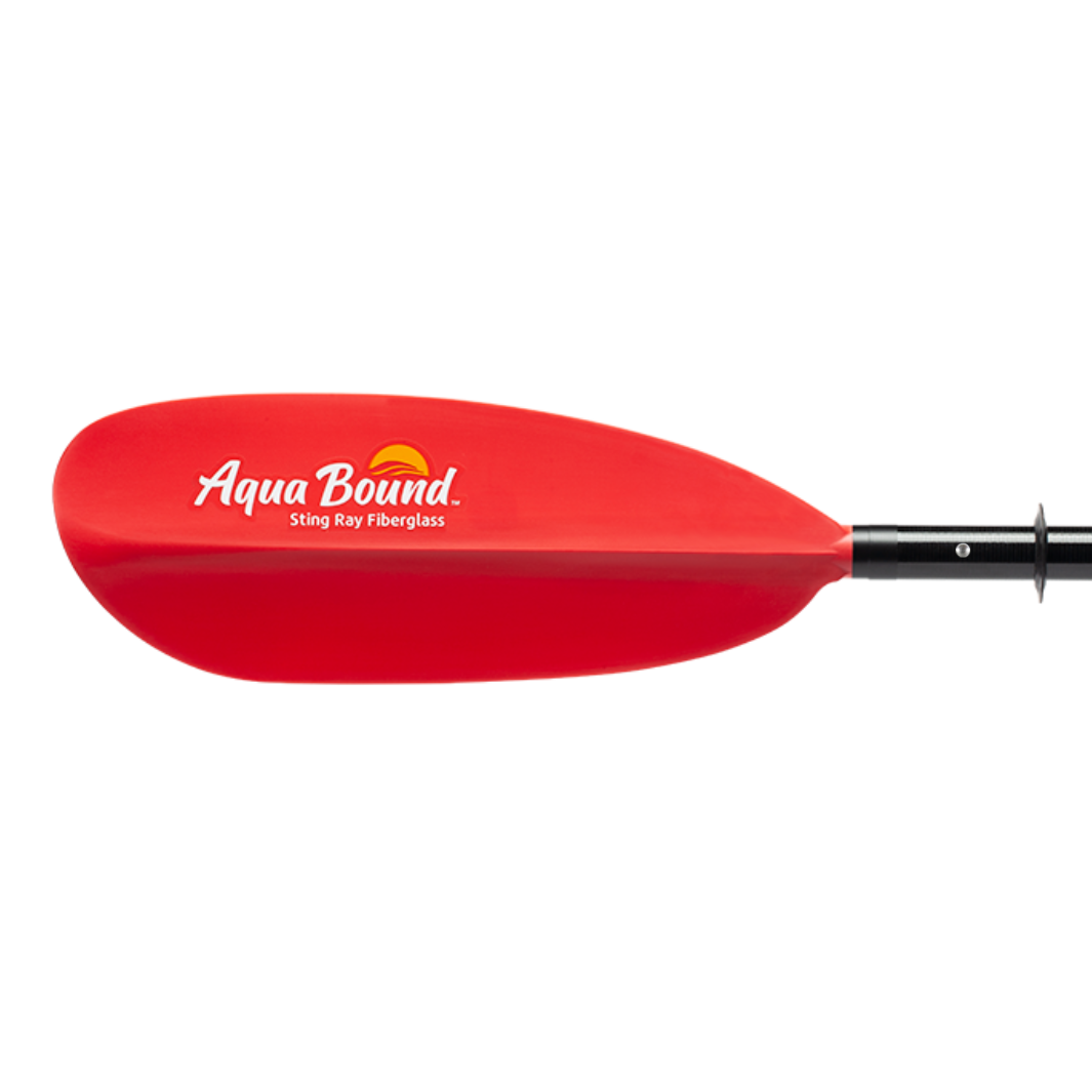 sting ray fiberglass 4-piece snap button sunset red left blade#color_sunset-red