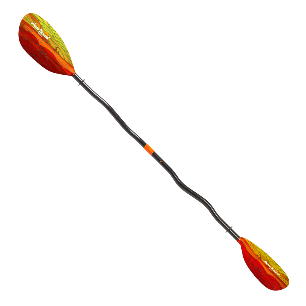 whiskey fiberglass 2-piece bent shaft paddle fuego full angles#color_fuego