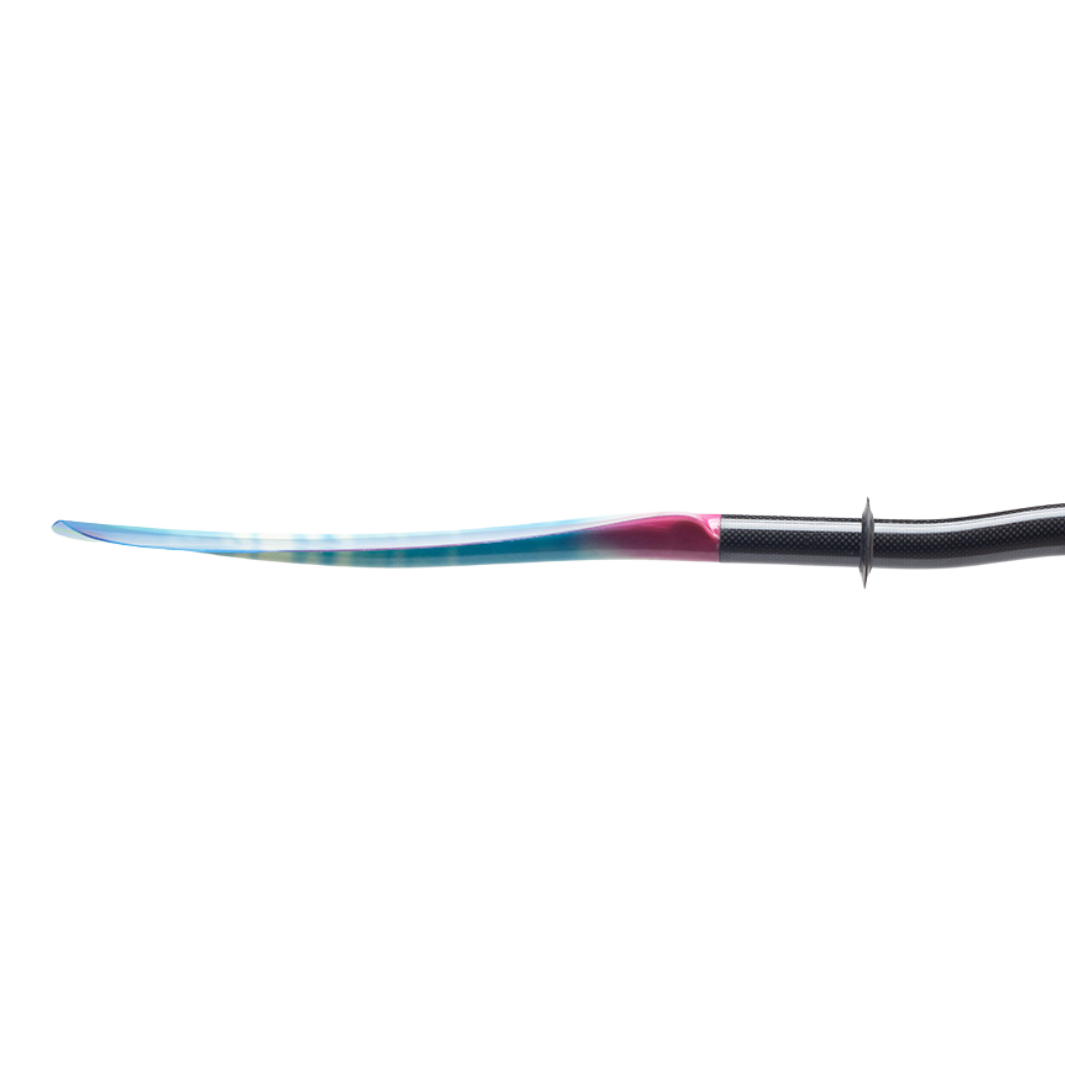 whiskey fiberlgass 2-piece bent shaft paddle northern lights blade profile#color_northern-lights