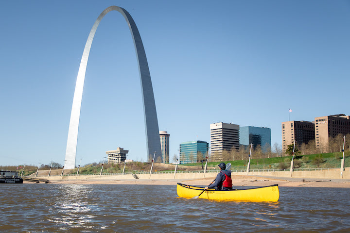 Canoeing the Mississippi River in St. Louis