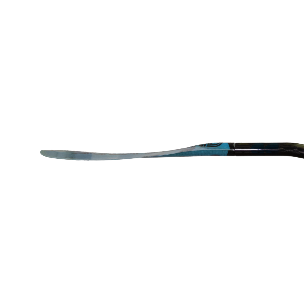 New aqua bound whitewater kayak paddle, Left Blade, side profile blade thickness of Aerial Minor fiberglass In A 1-Piece Crank Shaft