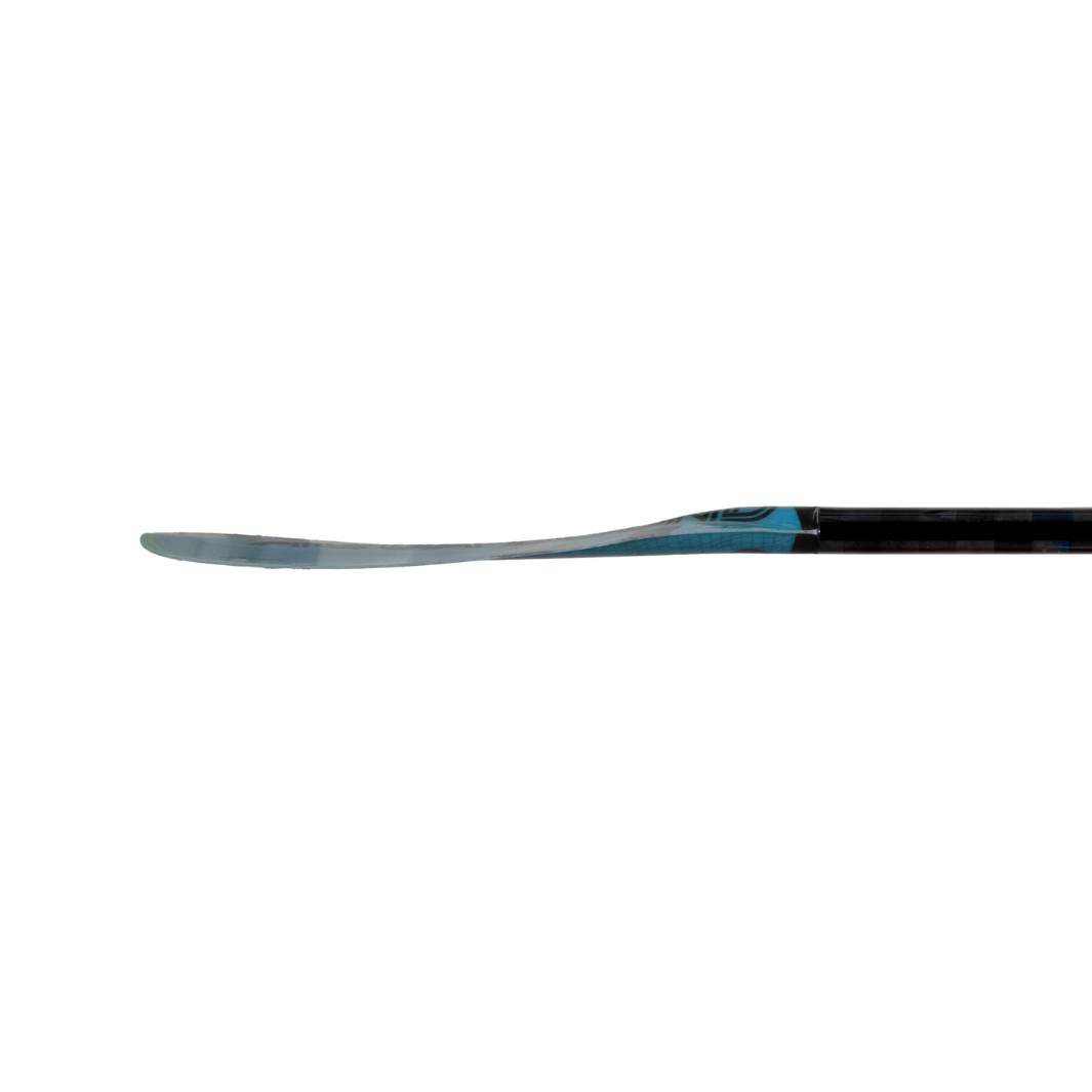 New aqua bound whitewater kayak paddle, Left Blade, side profile blade thickness of Aerial Minor fiberglass In A 1-Piece straight Shaft