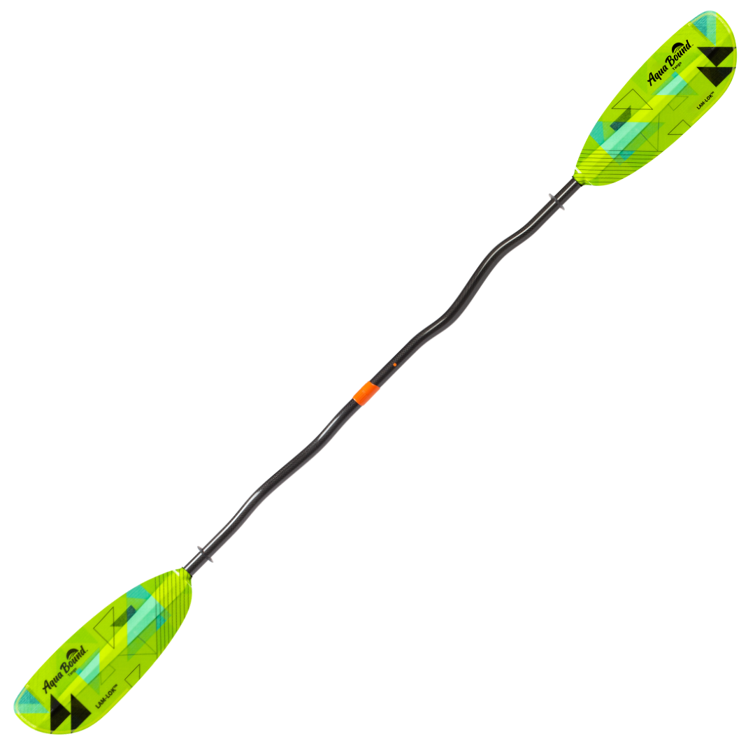 tango fiberglass bent shaft kayak paddle geo punch full angled #color_geo-punch