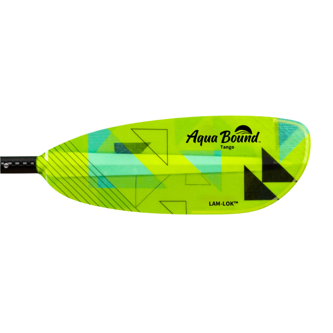 tango fiberglass 2-piece posi-lok kayak paddle geo punch right blade #color_geo-punch