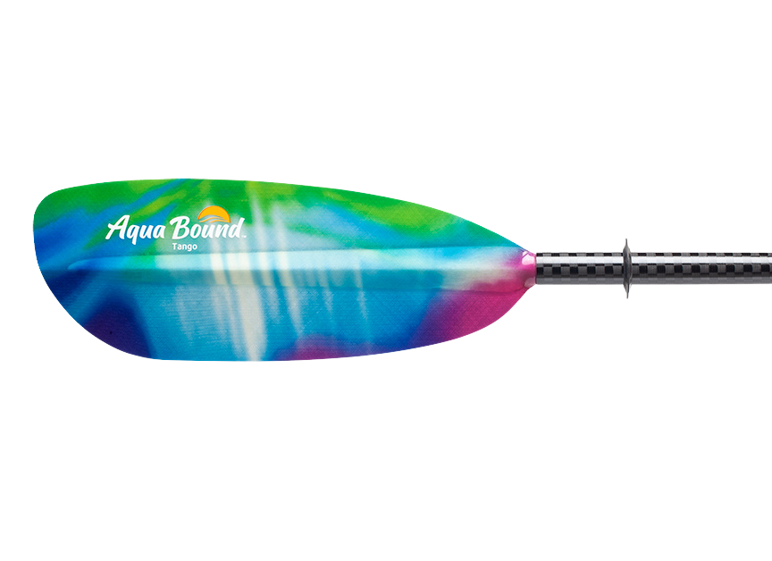 tango fiberglass 2-piece posi-lok kayak paddle northern lights right blade#color_northern-lights