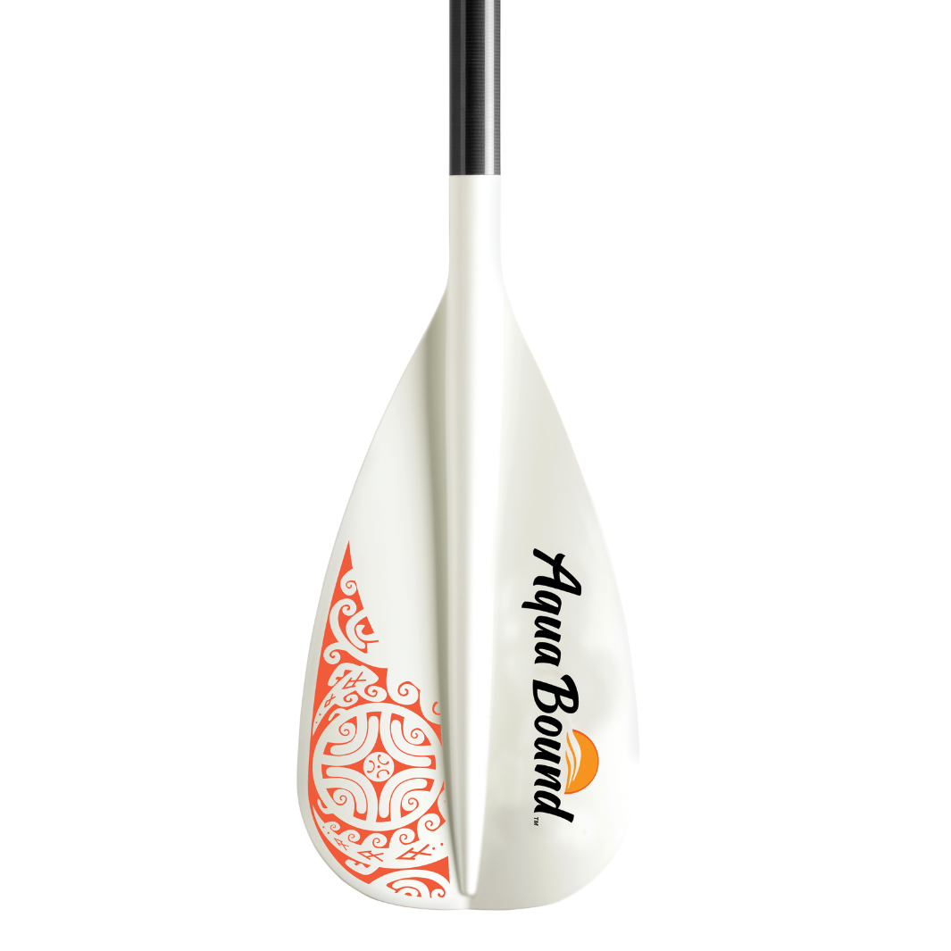 Lyric 4-pice SUP paddle blade front orange pattern