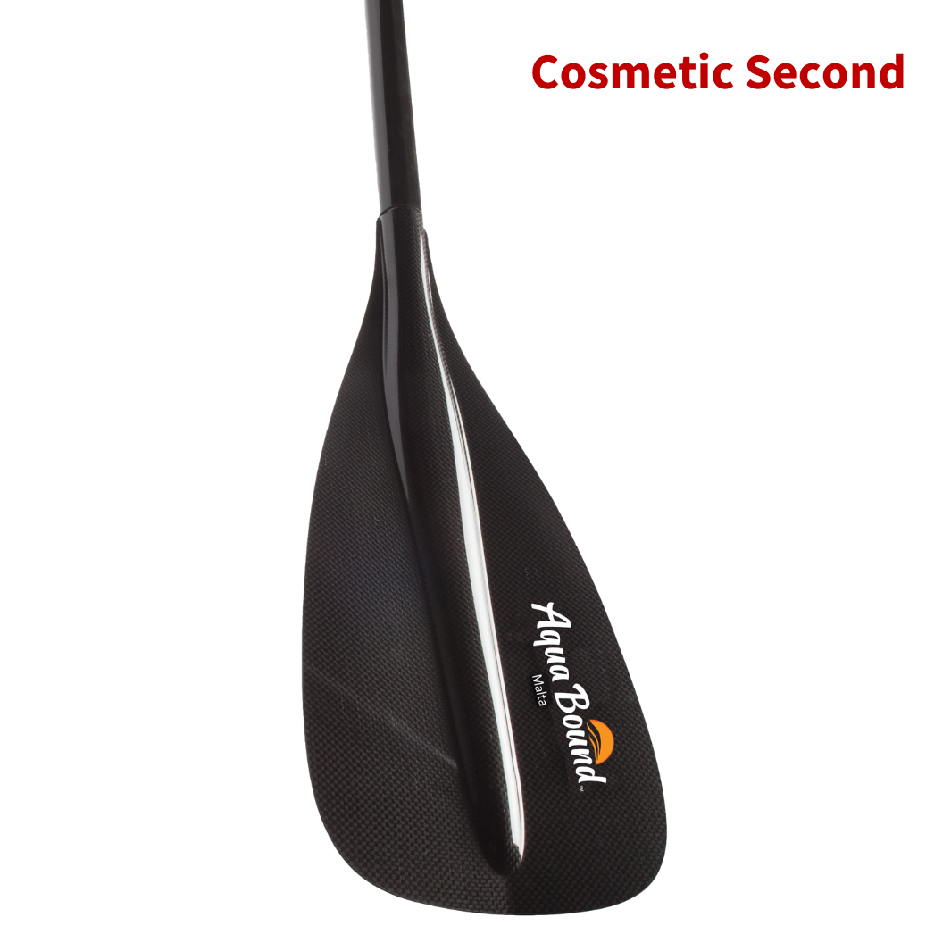 Malta carbon 1-piece SUP paddle front blade angled