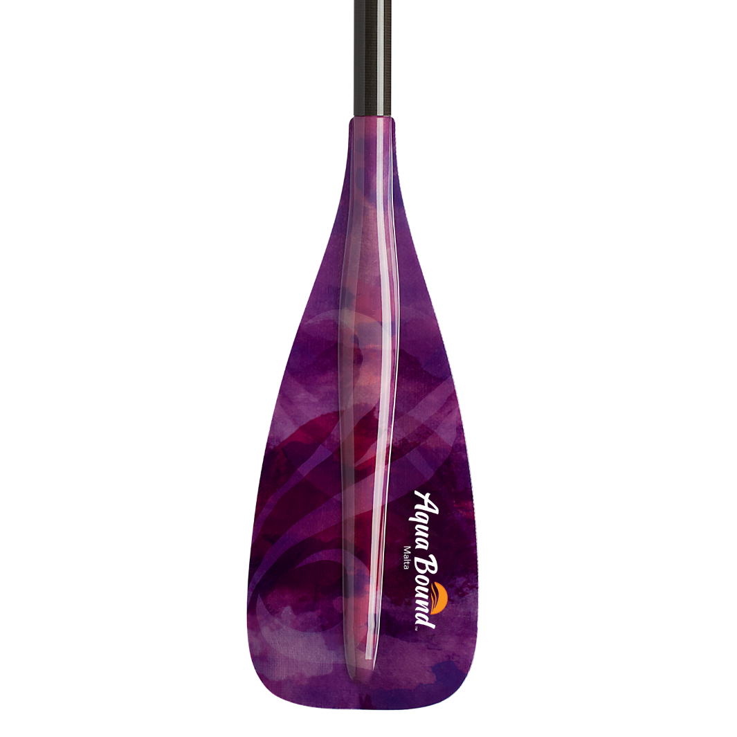 Malta fiberglass 2-piece berry SUP paddle blade front#color_berry