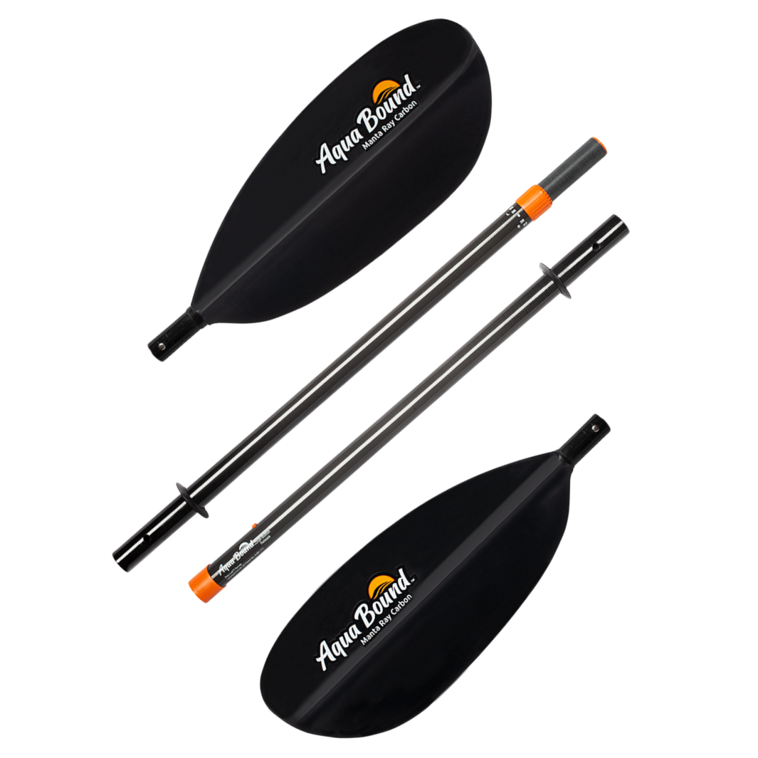 Manta Ray Carbon 4-Piece Posi-Lok Kayak Paddle | Aqua Bound Manta Ray Carbon 4-Piece Posi-Lok Kayak Paddle | Aqua Bound