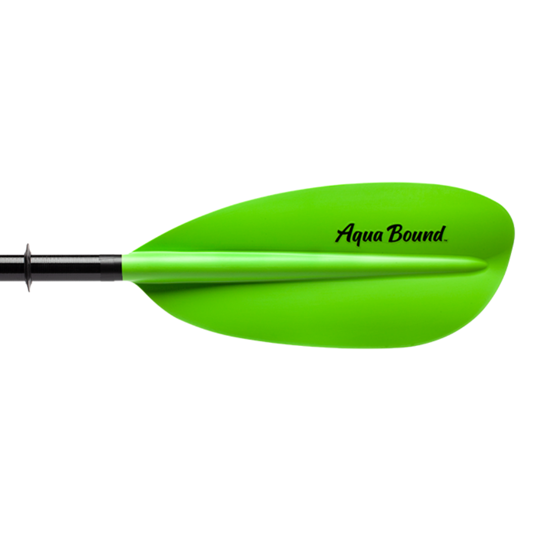 manta ray fiberglass 2-piece snap button electric green blade back#color_electric-green