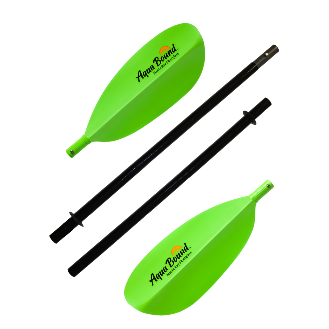 manta ray fiberglass electric green 4-piece posi-lok paddle breakdownmanta ray fiberglass 4-piece snap button electric green breakdown#color_electric-green