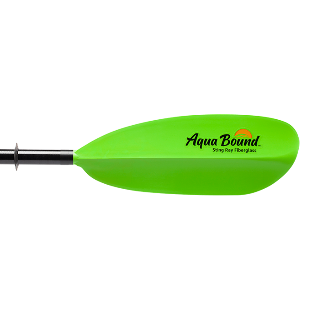 sting ray fiberglass 2-piece snap button electric green right blade#color_electric-green