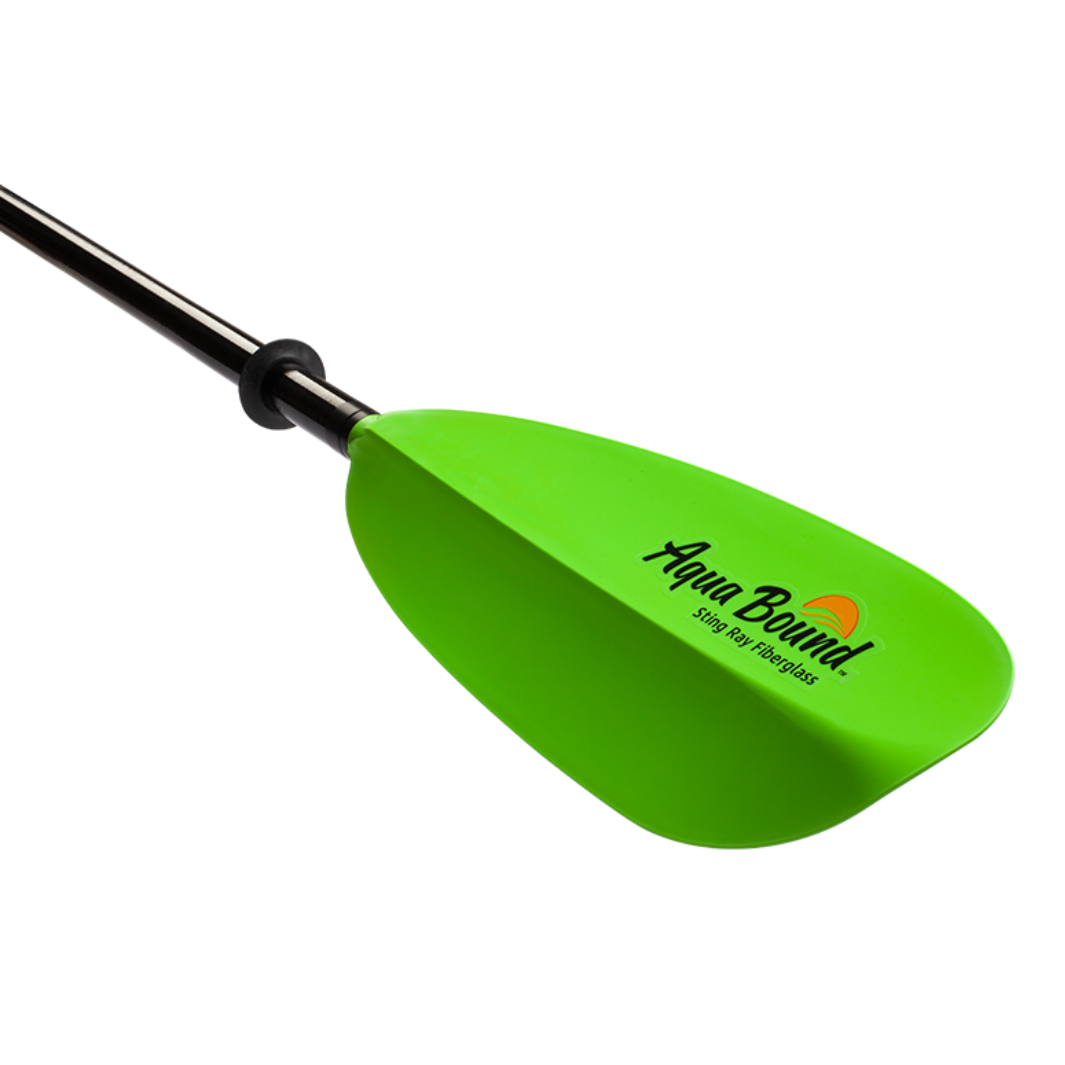 sting ray fiberglass 2-piece snap button electric green blade angled#color_electric-green