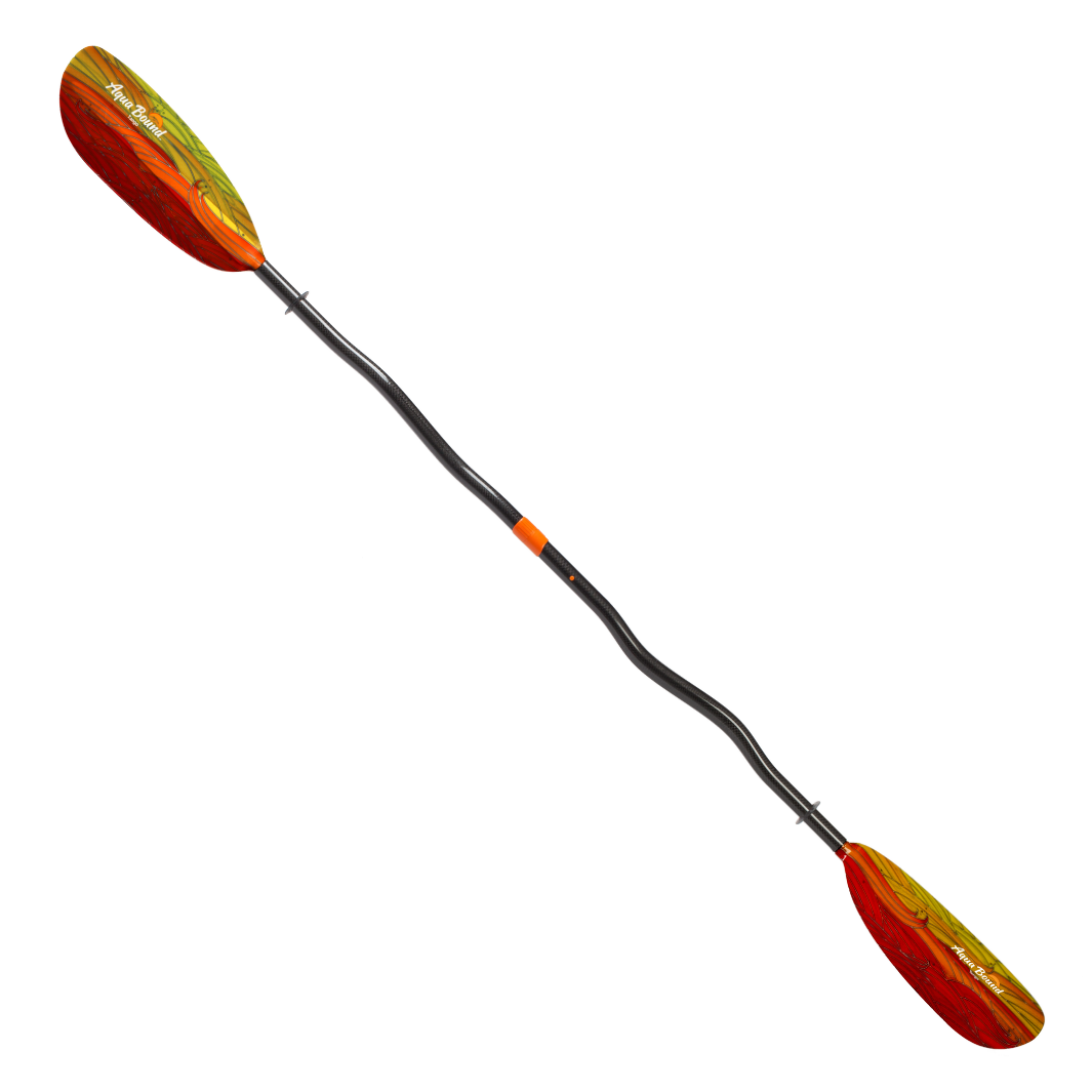 tango fiberglass bent shaft kayak paddle fuego full angled#color_fuego