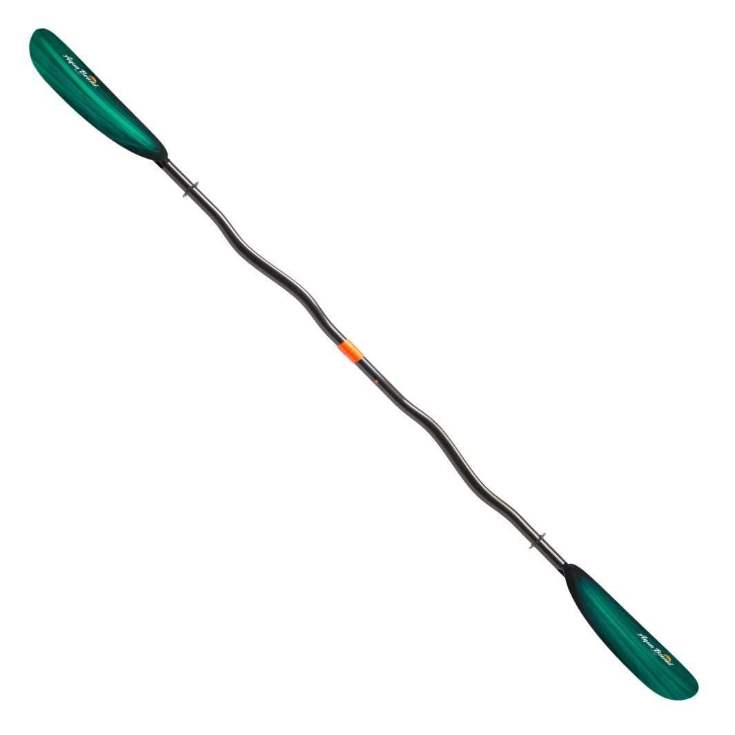 tango fiberglass bent shaft kayak paddle green tide full profile#color_green-tide