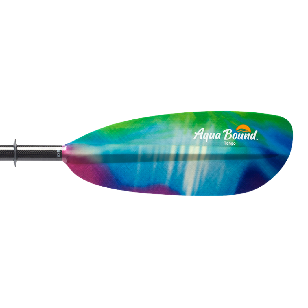 tango fiberglass bent shaft kayak paddle northern lights right blade#color_northern-lights