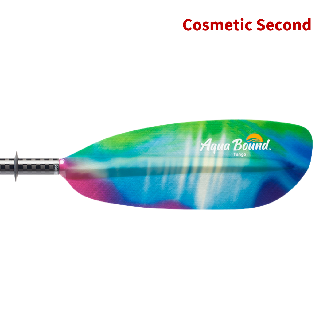 tango fiberglass 2-piece posi-lok kayak paddle northern lights right blade#color_northern-lights