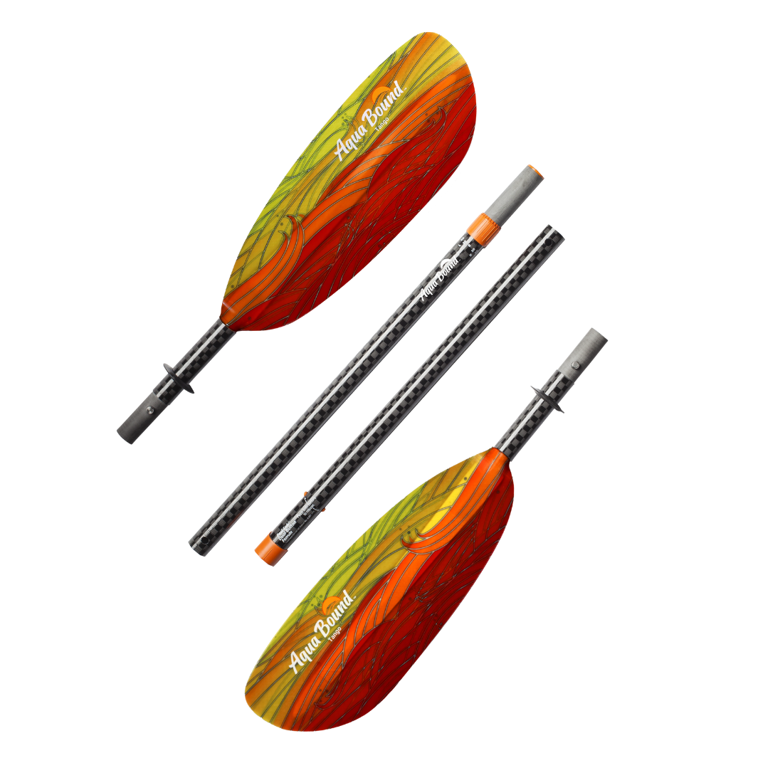 tango fiberglass 4-piece posi-lok kayak paddle fuego breakdown#color_fuego