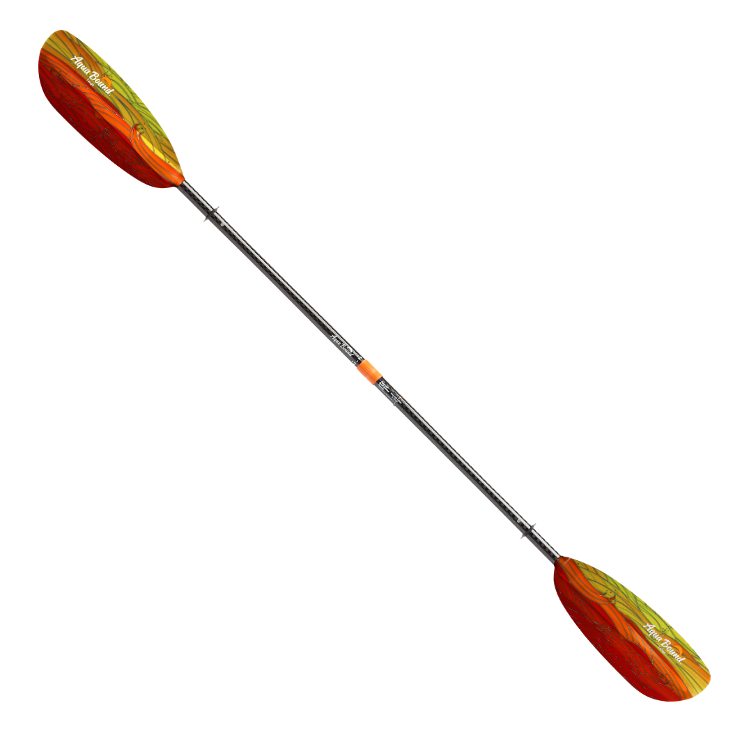 tango fiberglass 4-piece posi-lok kayak paddle fuego full#color_fuego