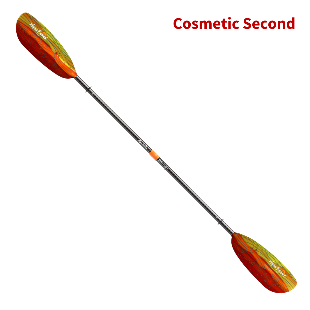 tango fiberglass 4-piece posi-lok kayak paddle fuego full#color_fuego
