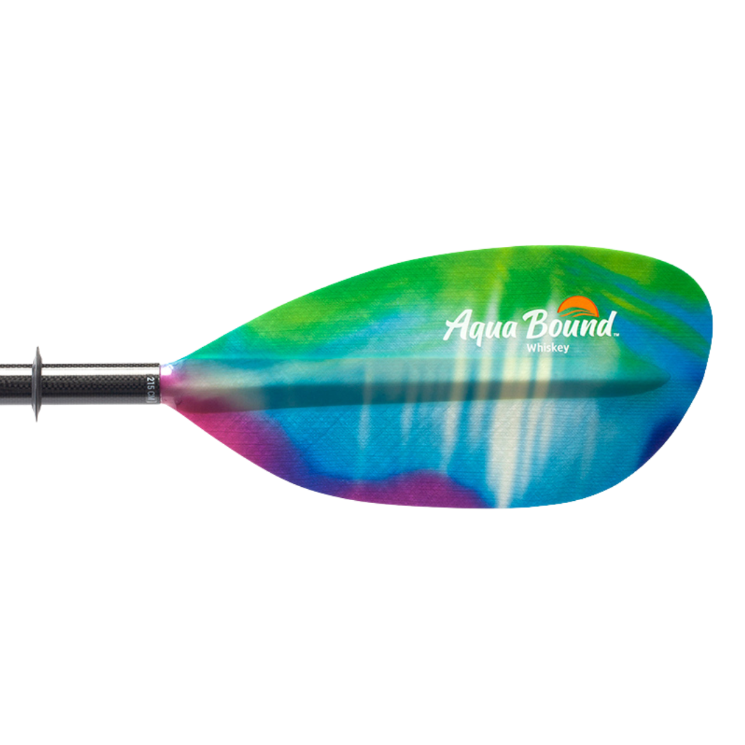whiskey fiberglass 2-piece bent shaft paddle northern lights right blade#color_northern-lights